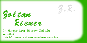zoltan riemer business card